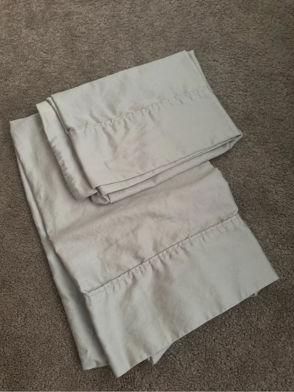 Classic Solid Light Gray Cotton Pillowcase Set